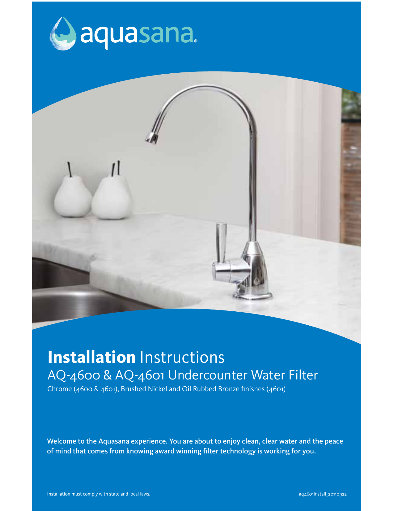 Water Filters Kitchen, Dining & Bar Aquasana water filter Brushed