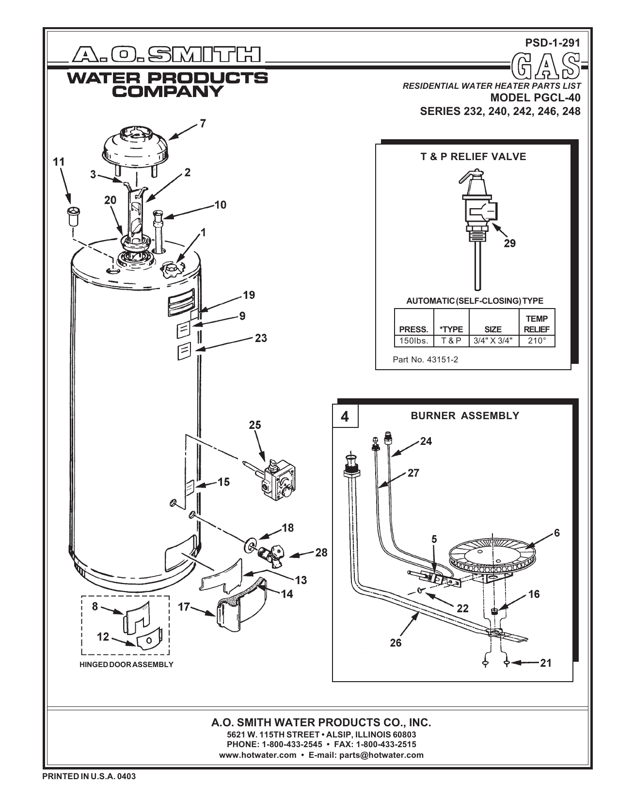 Home Heating, Cooling & Air AO Smith 100076352 Takagi p/n # 320273-391 ...