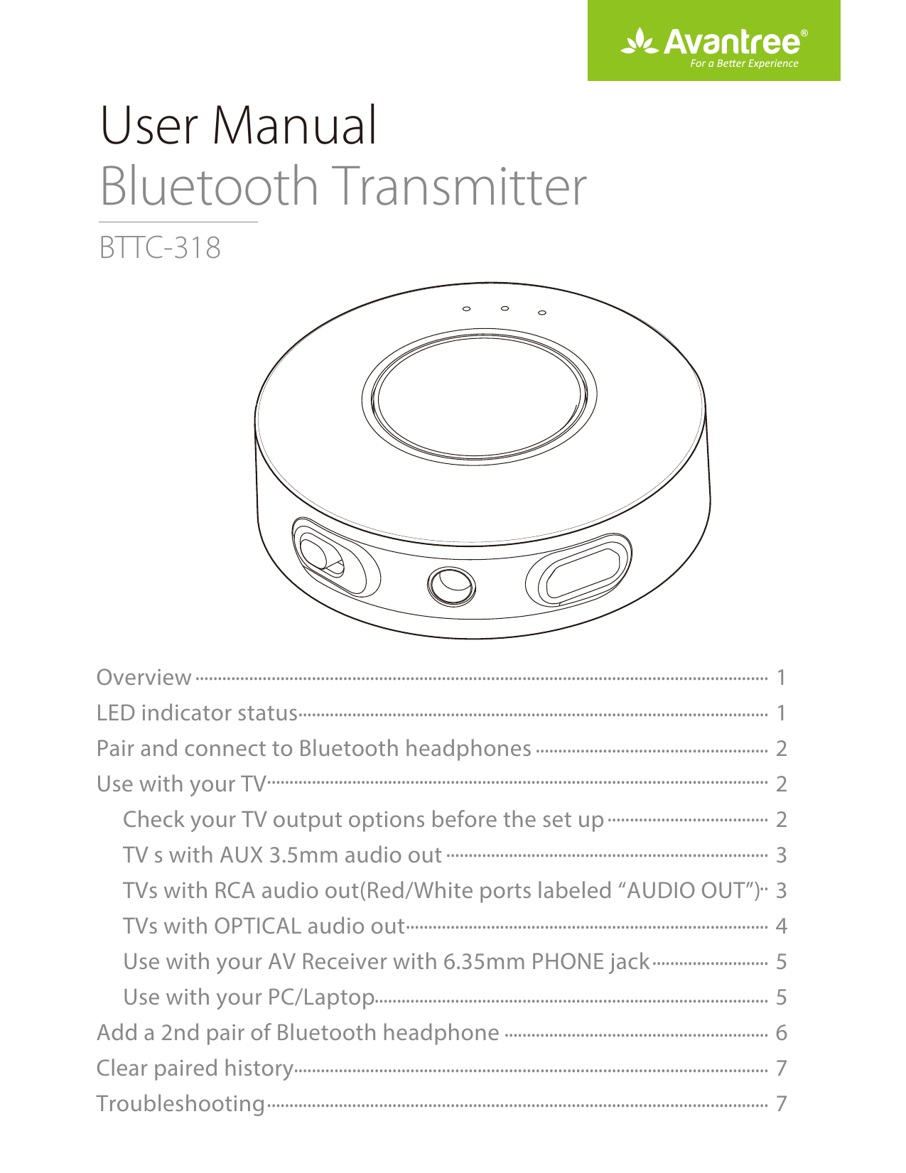 Avantree BTTC 318 User Manual Manualzz