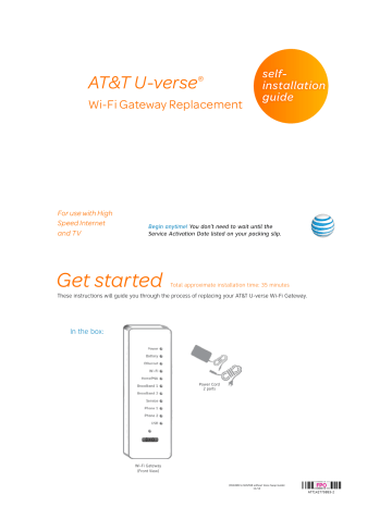 AT&T U-verse NVG589 Self-Installation Manual | Manualzz