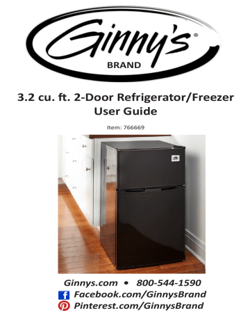 Ginny's 2-Door Retro Fridge/Freezer
