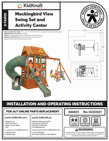 charleston lodge wooden swing set