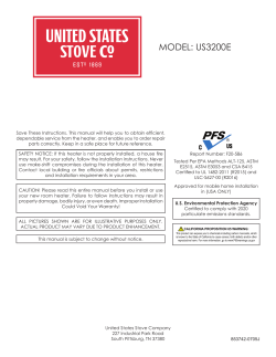 US Stove Company US3200E-P - Owner's manual | manualzz.com