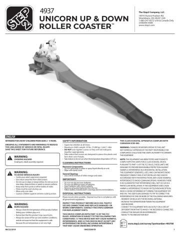 Step 2 Unicorn Up Down Roller Coaster 4937 Assembly