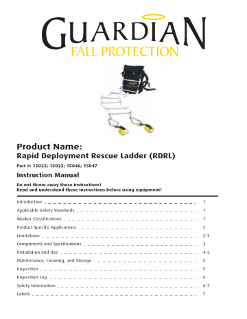 Guardian Rapid Deployment Rescue Ladder Kit Instructions | Manualzz