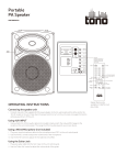 TONO OWTNNPAS10 Operating Instructions