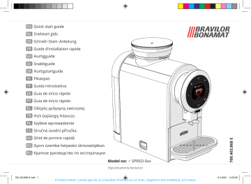 BRAVILOR BONAMAT Sprso For Coffee Beans Quick Guide | Manualzz