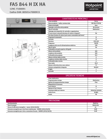 Духовой шкаф hotpoint ariston fa5 844 h ix ha