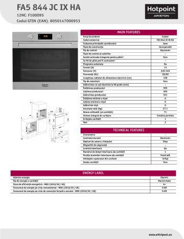 Hotpoint ariston fa5 844 jh ix ha духовой шкаф инструкция