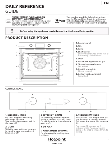 HOTPOINT/ARISTON FA2 841 JH IX HA Oven Daily Reference Guide | Manualzz