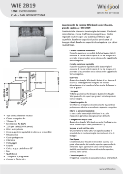 Whirlpool WIE 2B19 - Owner's manual, Product information, Safety guide,  User guide, User manual | manualzz.com