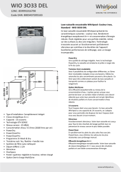 Whirlpool WIO 3O33 DEL - Owner's manual, Product information, Safety guide,  User manual | manualzz.com