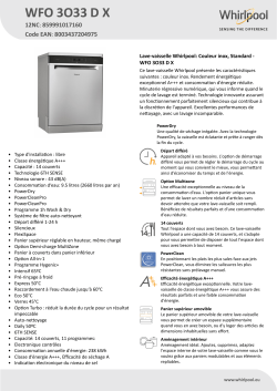 Whirlpool WFO 3O33 D X - Product information, Safety guide, User manual |  manualzz.com