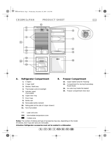 whirlpool fridge freezer cb 18 m 1c