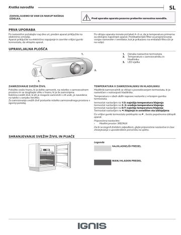 Ignis ARL 8GS1 Refrigerator Navodila za uporabo | Manualzz