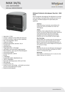 Whirlpool MAX 34/SL - Installation instructions, Owner's manual, User  guide, User manual | manualzz.com