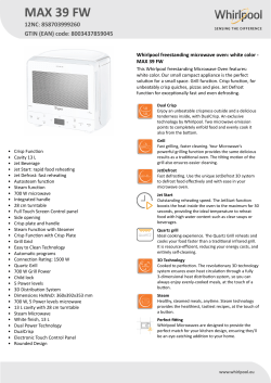Whirlpool MAX 39 FW - Owner's manual, User guide, User manual | manualzz.com