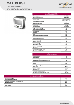 Whirlpool MAX 39 WSL - Owner's manual, User guide, User manual |  manualzz.com