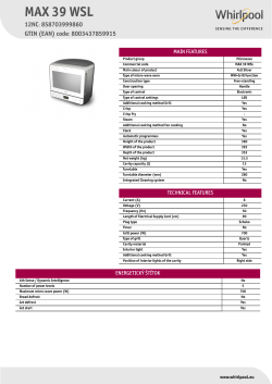 Whirlpool MAX 39 WSL - Owner's manual, User guide, User manual |  manualzz.com