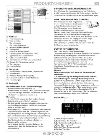Whirlpool WBV7833 NFC IX Fridge/freezer combination Programmdiagramm | Manualzz