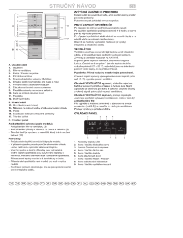 Whirlpool WBV7833 NFC IX Fridge/freezer combination Programový graf | Manualzz