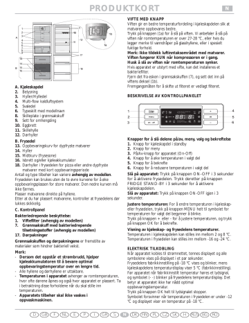 Whirlpool WBC3546 A+NFW Fridge/freezer combination Programdiagram | Manualzz