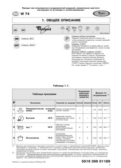 Whirlpool W 74/3 - Owner's manual, User guide, User manual | manualzz.com