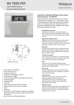 Whirlpool WI 7020 PEF - Installation instructions, Product information,  User manual, installation Guide | manualzz.com
