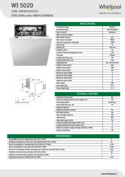 Whirlpool WI 5020 - Installation instructions, Product information, User  manual, installation Guide | manualzz.com
