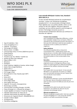Whirlpool WFO 3O41 PL X - Installation instructions, Owner's manual,  Product information, User manual, installation Guide | manualzz.com