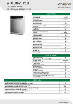 Whirlpool WFO 3O41 PL X - Installation instructions, Owner's manual,  Product information, User manual, installation Guide | manualzz.com
