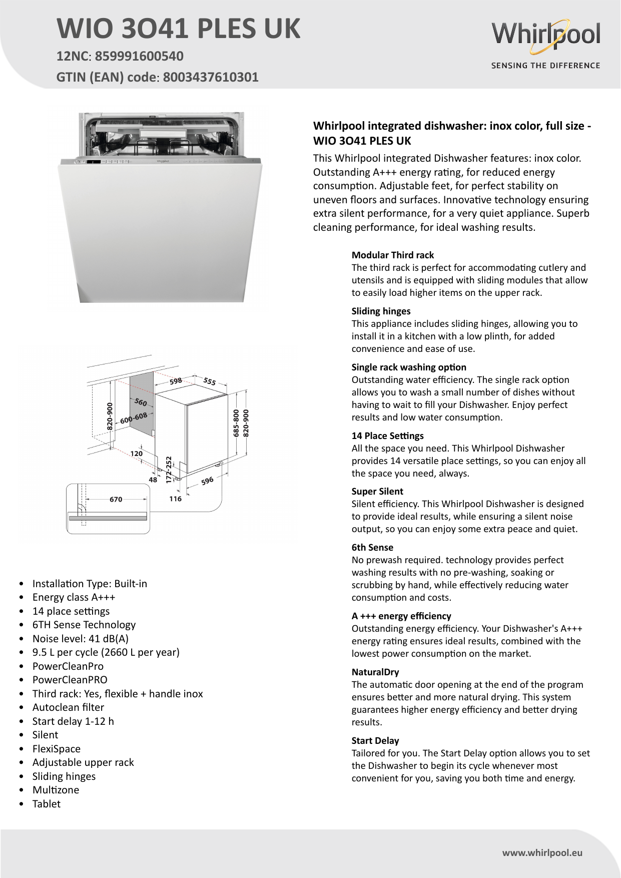 Alliance ADE3SRGS173TW01 Parts List Trible's, 47 OFF