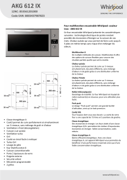 Whirlpool AKG 612 IX - Product information, User guide, User manual |  manualzz.com