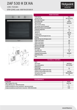HOTPOINT/ARISTON 2AF 530 H IX HA - Owner's manual, Product information,  User manual | manualzz.com