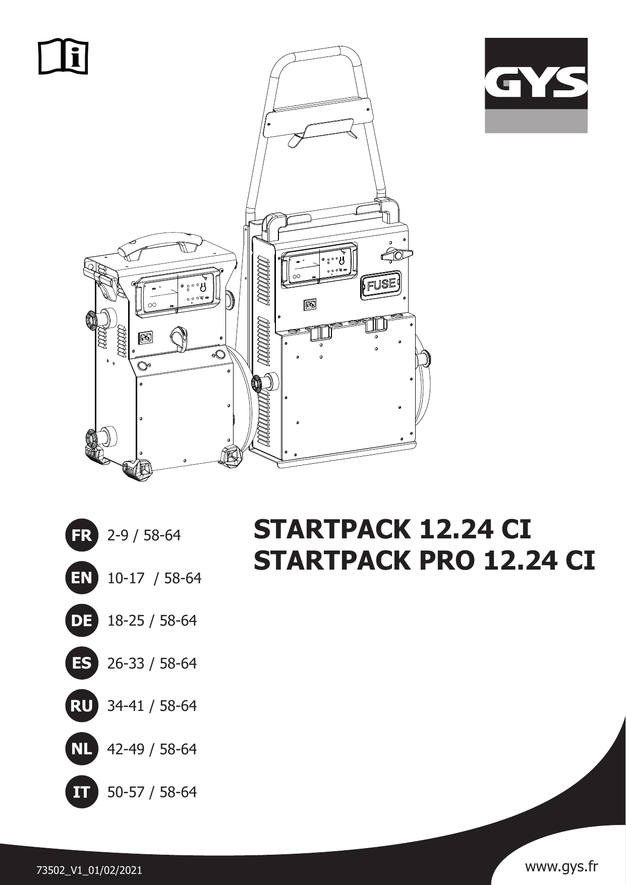 Démarreur autonome Gys Starpack Pro 12-24 XL