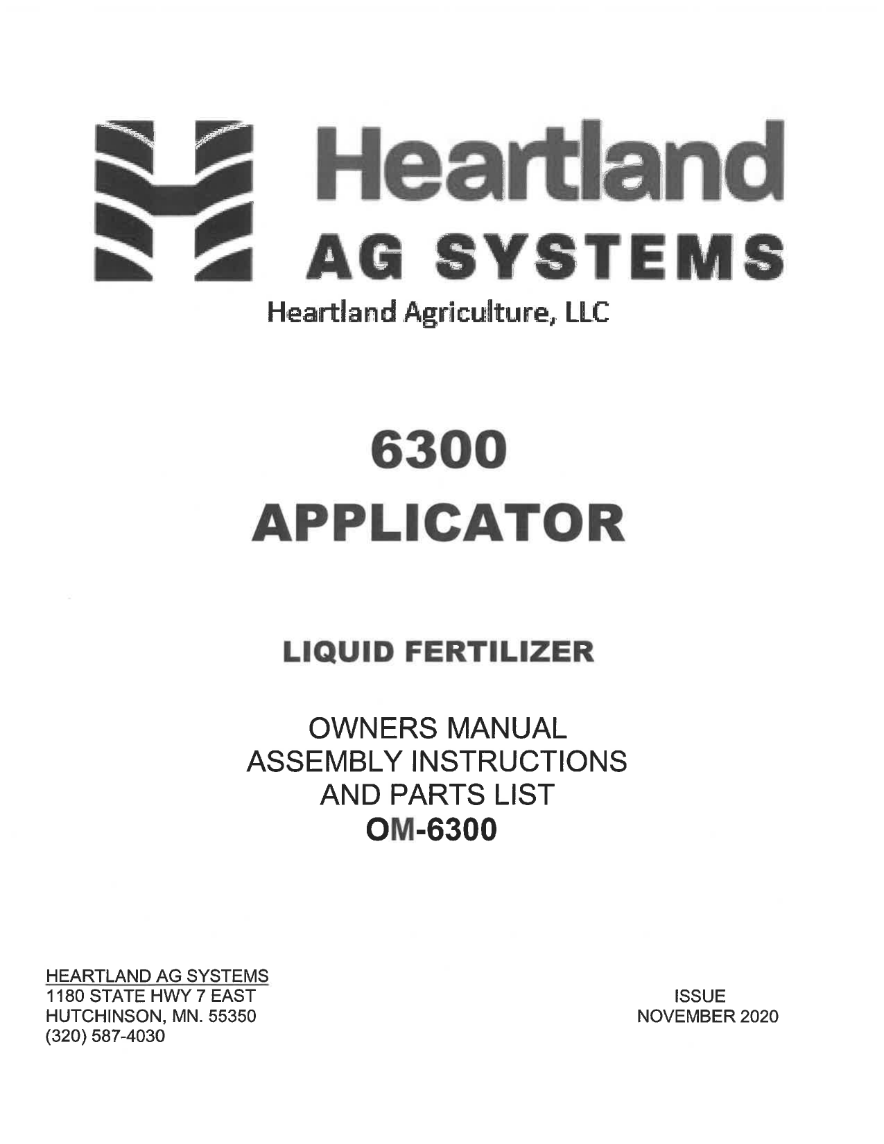 Heartland Ag 6300 Series Manual Manualzz