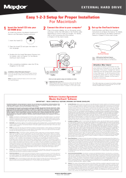 Seagate Maxtor OneTouch - Quick Start, installation Guide, User's Guide