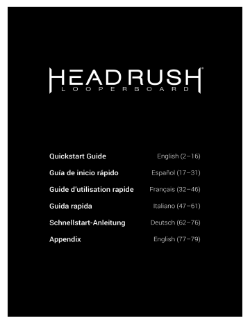 HeadRush Looperboard Quick start guide | Manualzz