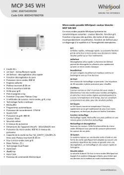 Whirlpool MCP 345 WH - Owner's manual, User guide, User manual |  manualzz.com