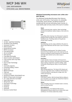 Whirlpool MCP 346 WH - Owner's manual, User guide, User manual |  manualzz.com