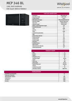 Whirlpool MCP 346 BL - Owner's manual, User guide, User manual |  manualzz.com