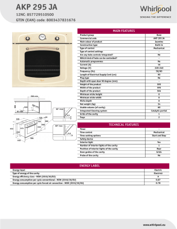 Запчасти для духового шкафа whirlpool akp 263 ja