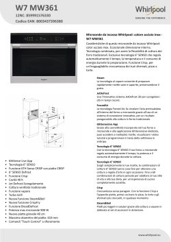 Whirlpool W7 MW361 - Informazioni importanti, Manuale utente | manualzz.com