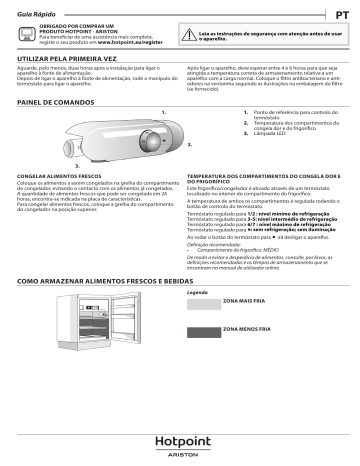 HOTPOINT/ARISTON BTSZ 1632/HA 1 Refrigerator Manual do usuário | Manualzz