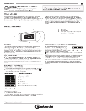 Bauknecht KVI 2851 LH2 Refrigerator Manuale utente | Manualzz