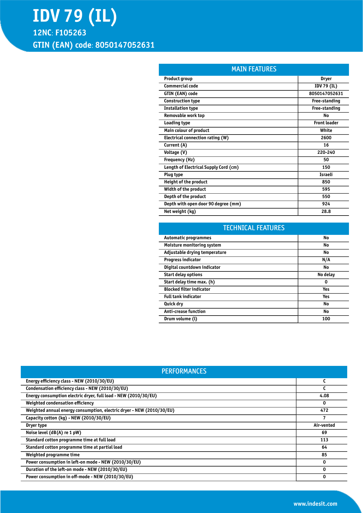 indesit idv79