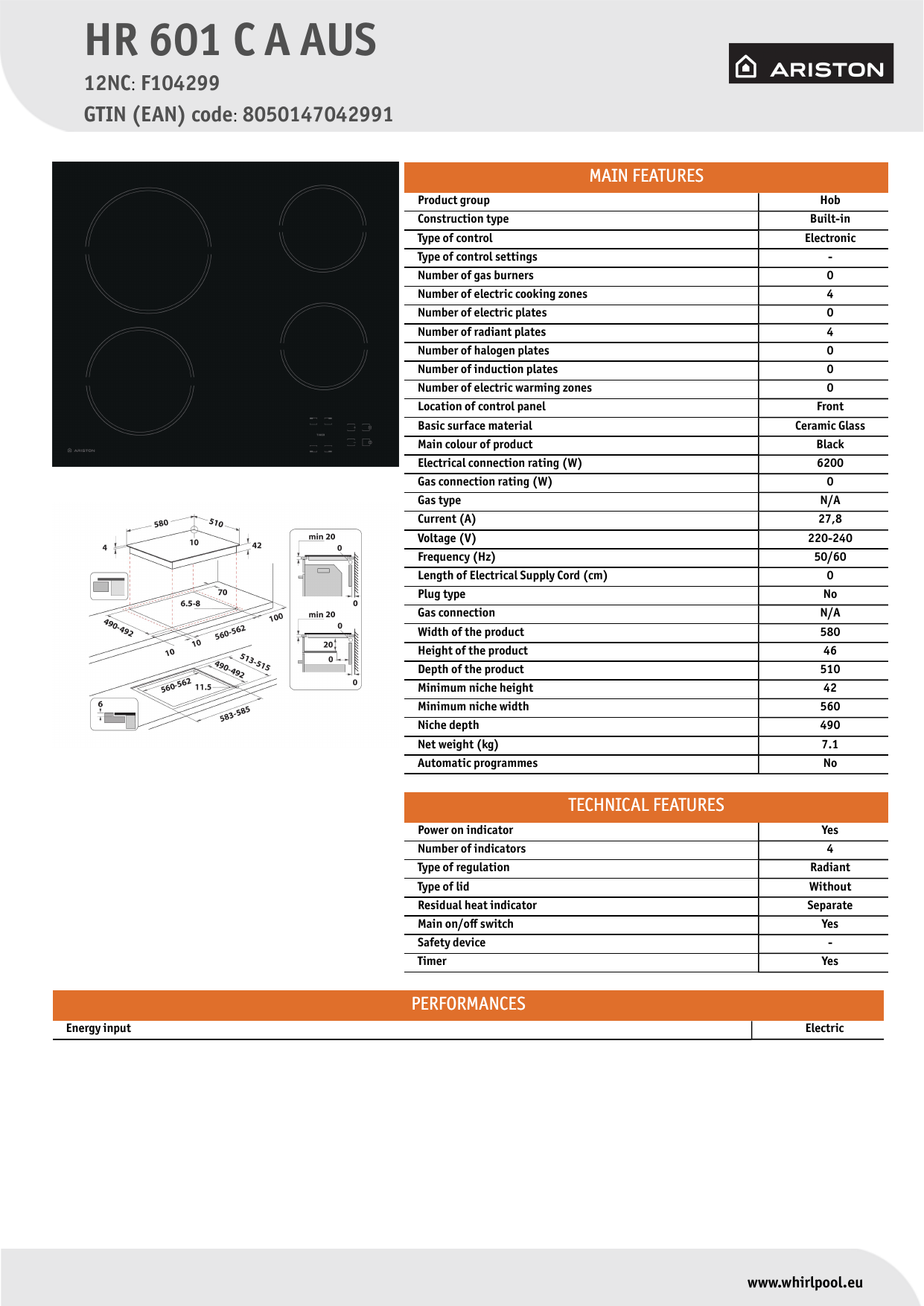 hr601caaus