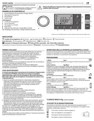 HOTPOINT/ARISTON NT M11 92E IT Dryer Manuale utente | Manualzz