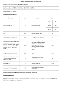 HOTPOINT/ARISTON HI 5010 C - Informacije o Proizvodu, Korisnički priručnik,  Vodič za instalaciju | manualzz.com