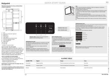 hotpoint fridge coldest setting